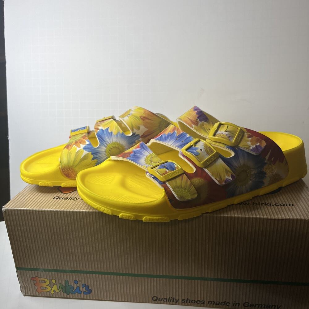 Birkenstock Yellow Floral Sandals